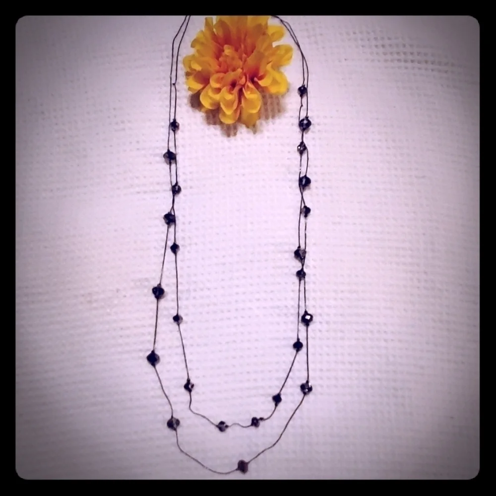 $3 With Bundle! Long Taupe Brown Bead Necklace